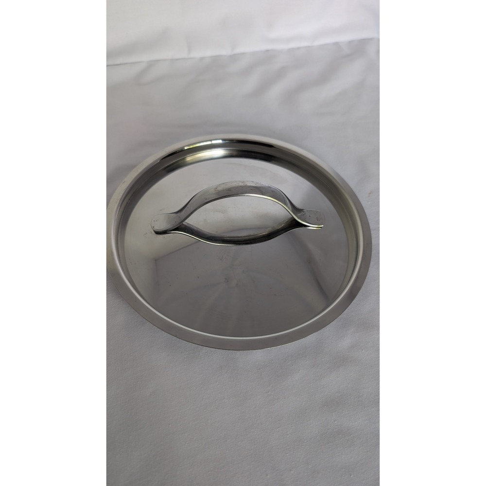 Unbranded Stainless Steel Replacement Pot Lid 7.5 Inch Silver Arched Handle